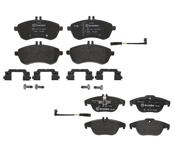 Mercedes Brakes Kit - Brembo Pads Front and Rear (Low-Met) 2115401717 - Brembo 1557912KIT